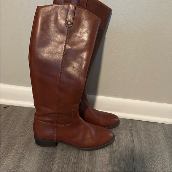 INC International Concepts Shoes - Brown Leather Knee-High Boots
